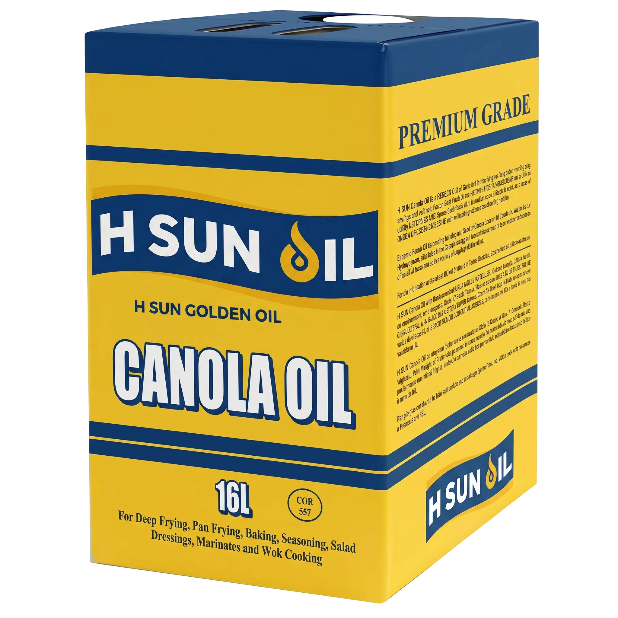 Refined canola oil packaging format 2