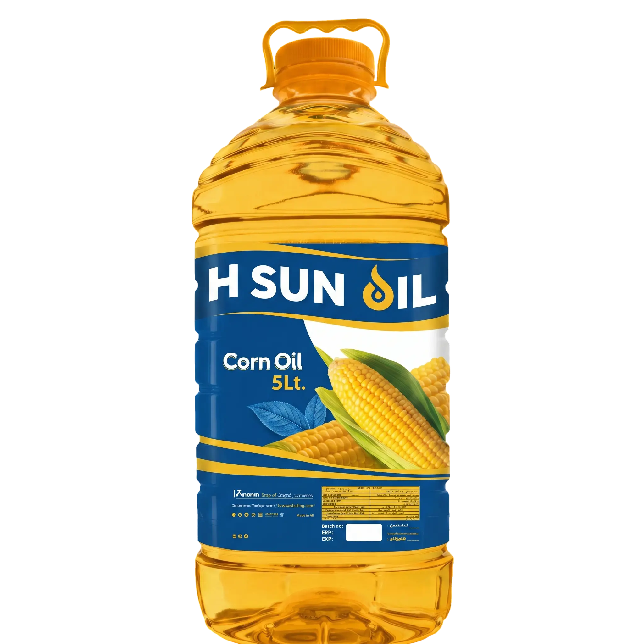 Refined corn oil packaging format
