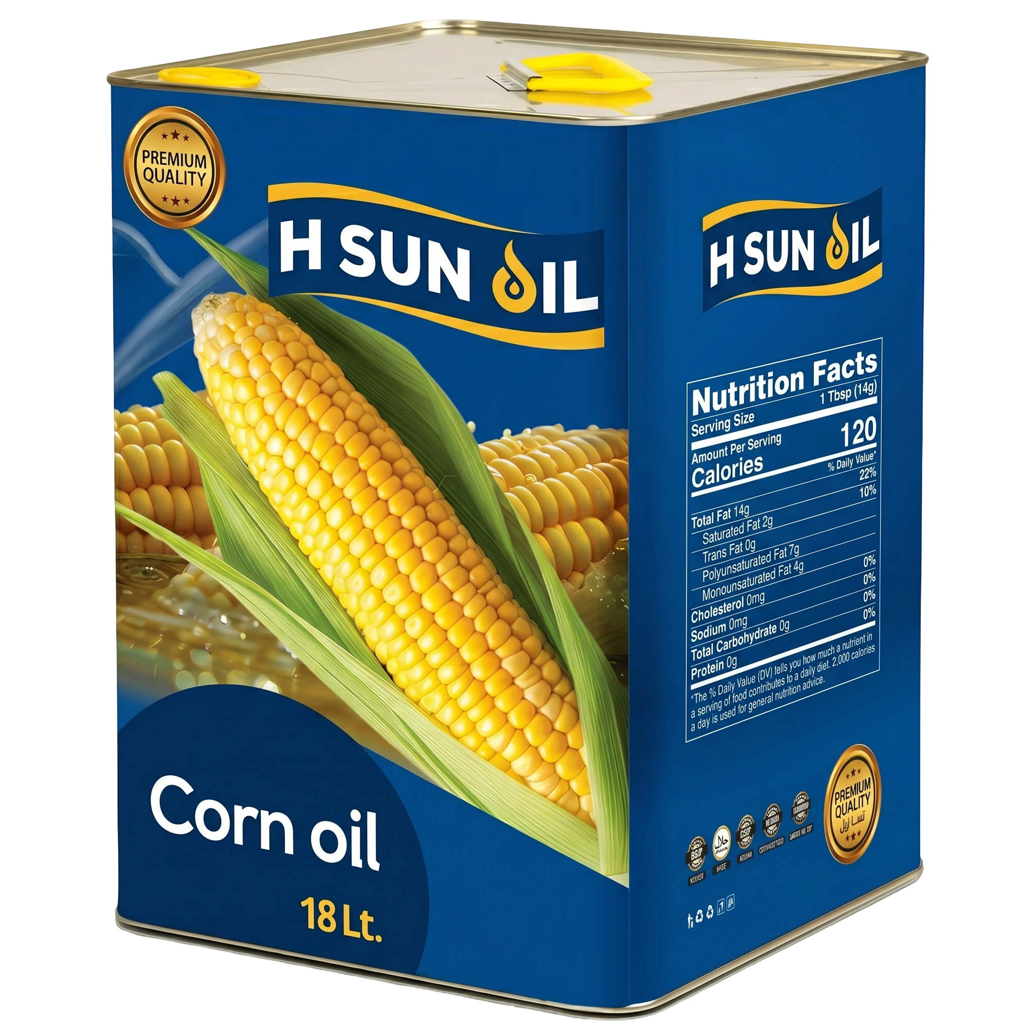 Refined corn oil packaging format 2