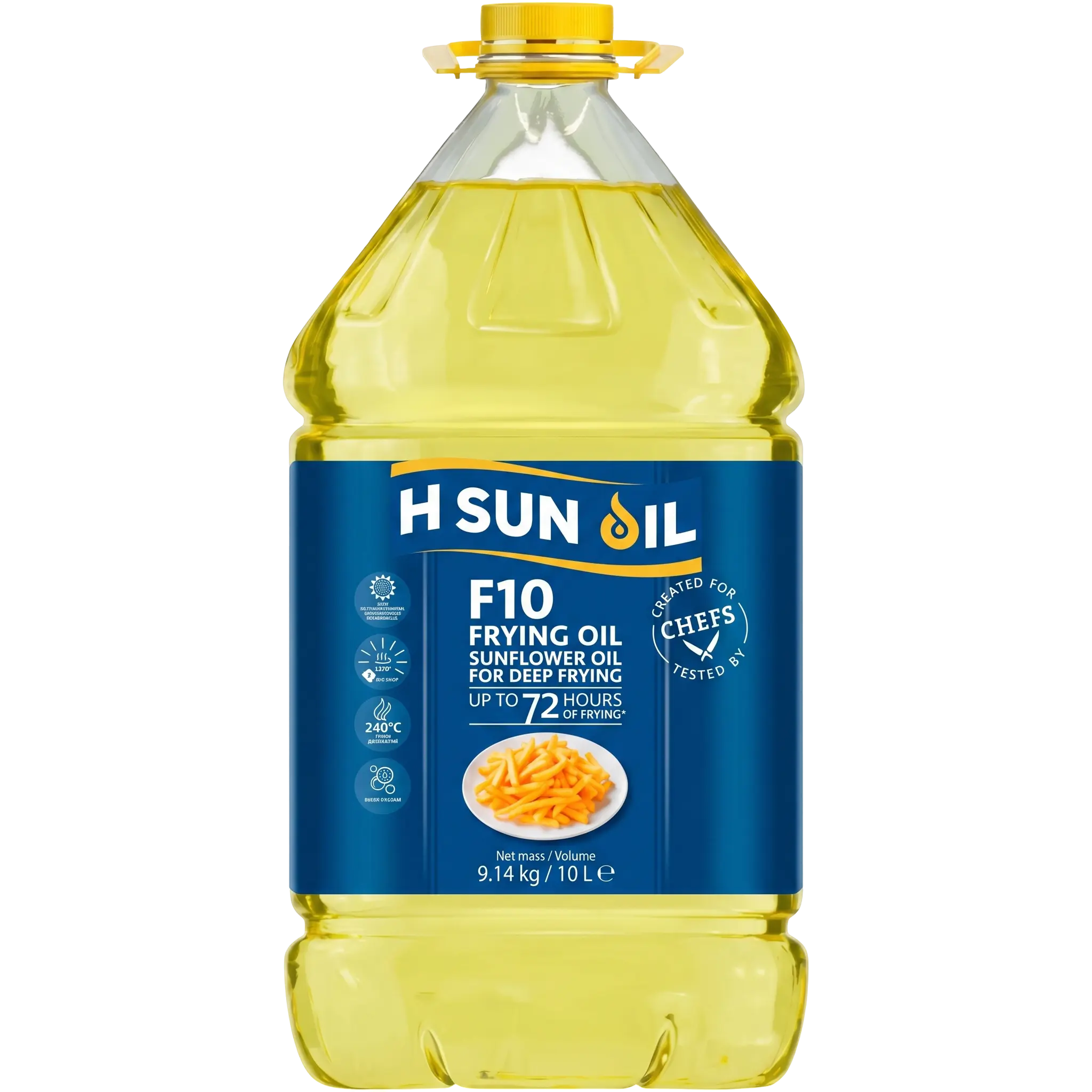 Premium frying oil packaging format