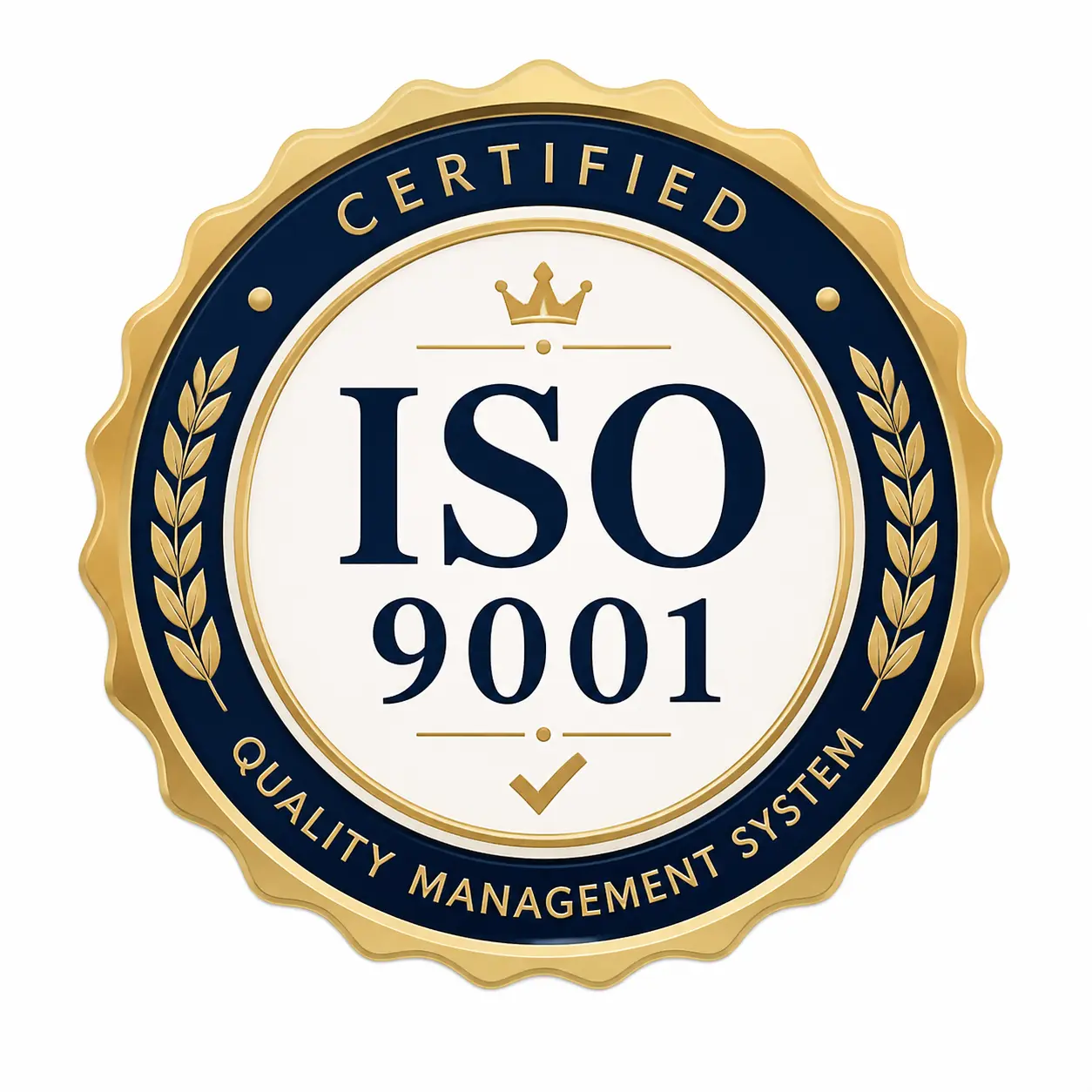 ISO 9001 certification badge