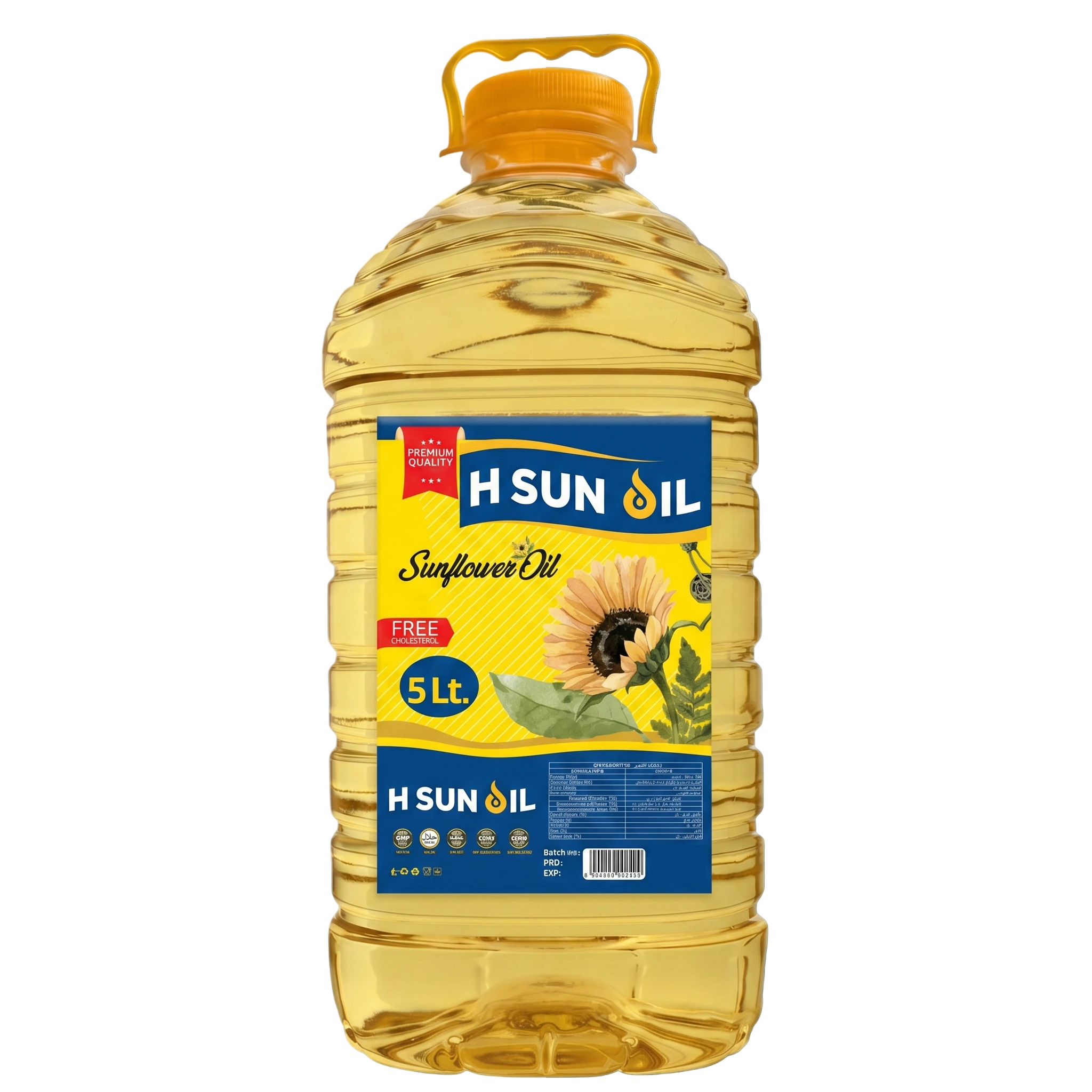Refined sunflower oil packaging format